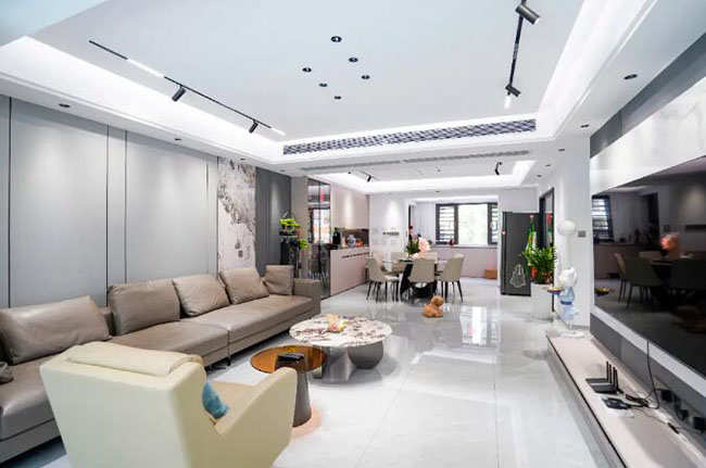 119㎡四居現代風，無主燈設計外加寬敞布局，通透感十足